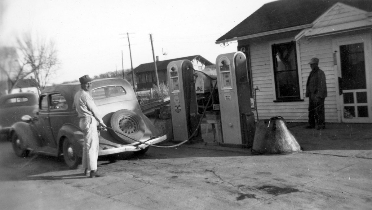 Eddie Meinhardt at Gas Station in Paxico, Kansas