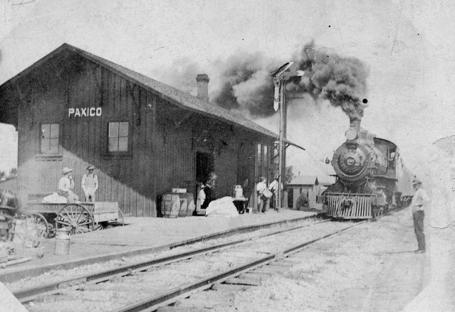 Chicago, Rock Island and Pacific Railway Depot at Paxico, Kansas - c.1900