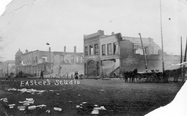 1913 Fire on Main Street, Eskridge, Kansas