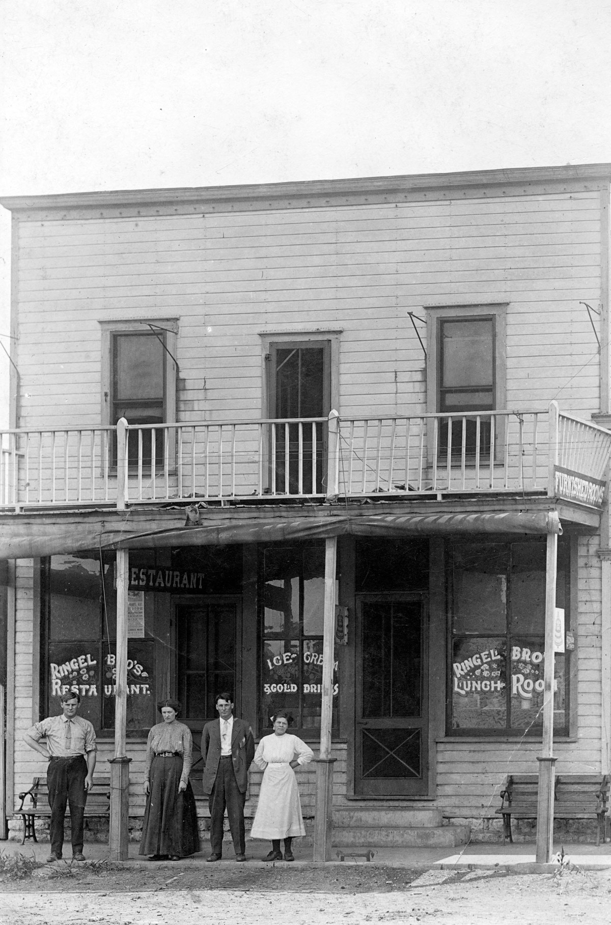 Ringel Brothers Restaurant and Lunch Room, McFarland Kansas Postcard