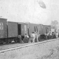 ESKRIDGE DEPOT UNLOADING BOXCARS