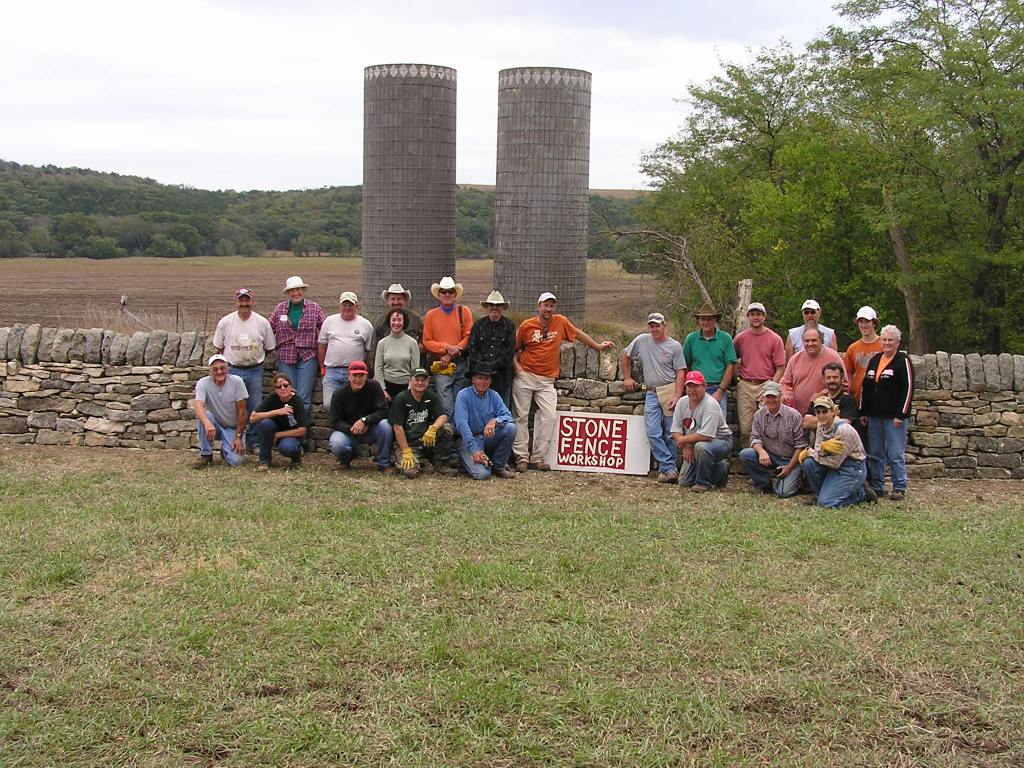 Inaugural stone fence workshop in 2007.